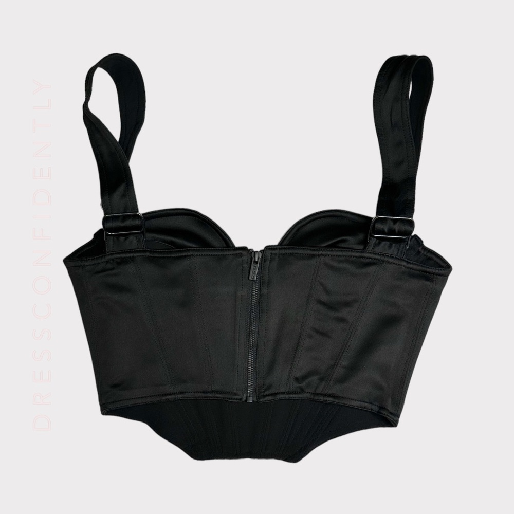 House of CB Black Structured Bustier Top - Picture 7 of 9